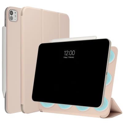 imoshion Tablet Hoes - Geschikt voor Apple iPad Pro 11 (2025) M5 / Pro 11 (2024) M4 - Magnetic Bookcase - Beige