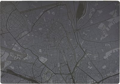 Place Maps Placemat Stadskaart Amsterdam - Kunstleer - Champagne - 1 Stuk