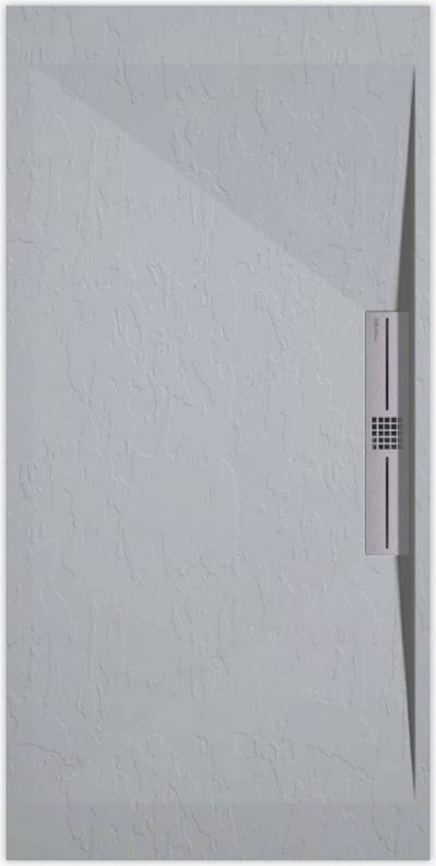 Sanifun douchebak Stone Side Gray 7035 Slate 1000 x 900 S