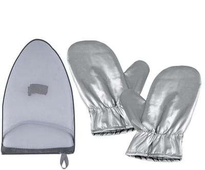 Stoom Handschoenen - Strijk Hulp - Veilig Strijken - Hittebestendig Materiaal - 29 x 23 cm - Grijs