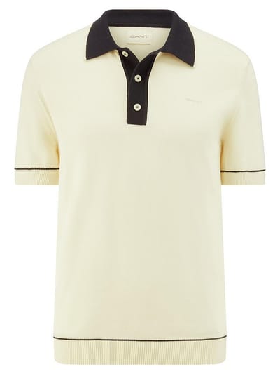 GANT heren polo shirt cotton modal wit
