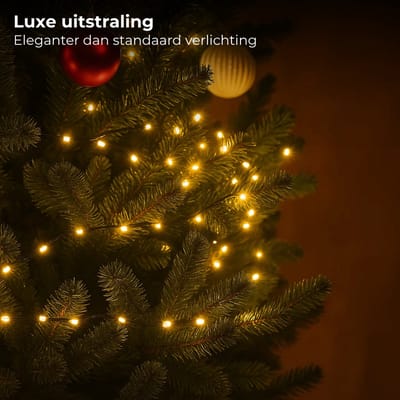 Lomera Kerstboomverlichting - Kerstverlichting - Kerstlampjes - Extra Warm Wit - Op Batterijen - 8 Lichtfuncties - Flexibel Snoer - Soft Wire - Binnen en Buiten - 192 LED Lampjes - Timer Functie - Sfeerverlichting - Decoratieve Verlichting