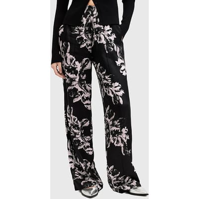 AllSaints Charli Trouser Monica Black Maat: 4 | Wijde Broeken Outlet | Dames | Zwart