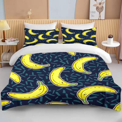 10 Maten Fruitpatroon Beddengoed Driedelige Set Kingsize Dubbel Beddengoedset Microfiber Dekbedovertrekset Queen Dekbedovertrekset EU single(135x200cm)