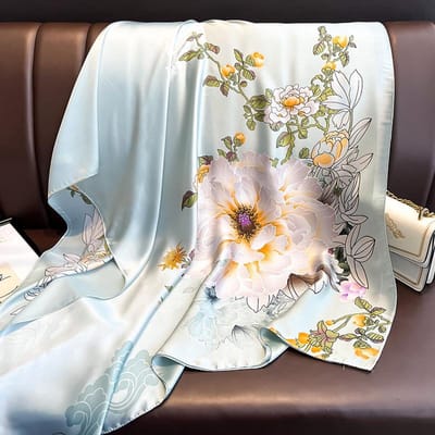 180*90cm Grote Zijde Satine Sjaal Hijab Dames Print Lente Sjaal Wrap Vrouwelijke Hand Foulard Pashmina Reis Echarpe gray