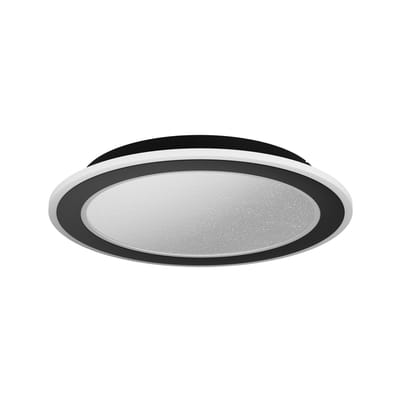 EGLO Macchioni Plafondlamp - LED - Ø 38 cm - Zwart|Wit - Instelbaar wit licht - Dimbaar - Glinsterend