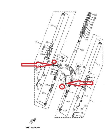 Boulon M8 pas 125 40mm pour scooter MBK 150 Skyliner 2002 5DS-F3346 Neuf