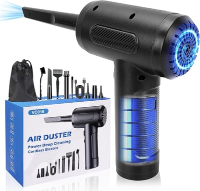 Elektrische Bladblazer - Luchtblazer Stof - Apparaten Reinigen - 3 Snelheden LED - 6000mAh Batterij - Zwart