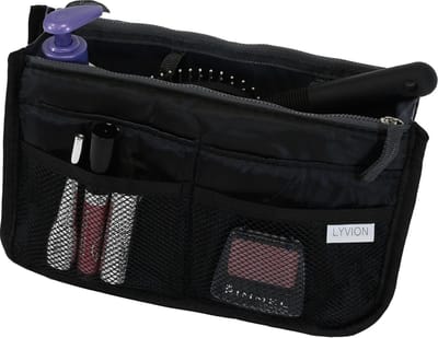 LYVION - Tas Organizer - Bag in Bag - Bag Organizer - 11 Vakken en Ritssluiting - Zwart