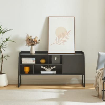 TV meubel Storfjord 120x33,5x63 cm zwart [en.casa]