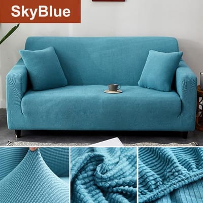 Bankhoes Voor Woonkamer Dikke Elastische Poolvlieshoes Voor Bank Bankstel Fauteuil 1 2 3 4 Zits L-vormige Hoekbankhoes voor Thuis 2 Seater 135-170cm