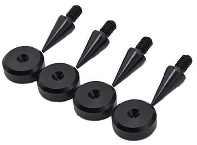 Aluminium Luidspreker Spikes M8 - 20mm Onderleggers (4 stuks)