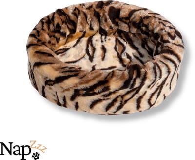 NapZZZ Katten-/Hondenmand Bont Tijgerprint – 46x40x13 cm No 1