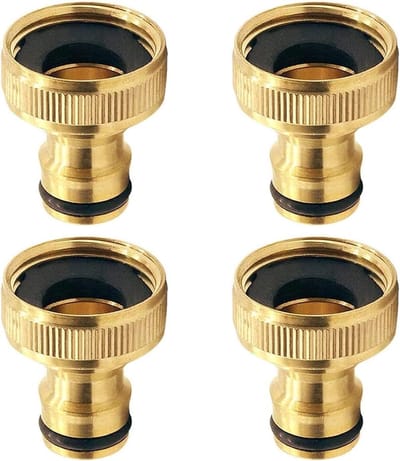 3/4 inch binnendraad messing 4 stuks messing slangaansluiting, 3/4 inch tuinslang snelkoppeling adapter, tuinslang koppeling, slangkoppeling