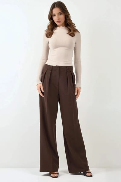 Textuur Crew Neck Lange Mouwen Top