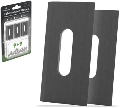 To the South® Universele Endurance Robotmaaier Mesjes geschikt voor o.a. Gardena, Husqvarna, McCulloch, Yard Force, Segway, Garden Feelings, Cramer, Ferrex & Florabest - Black Coated - 9 Stuks