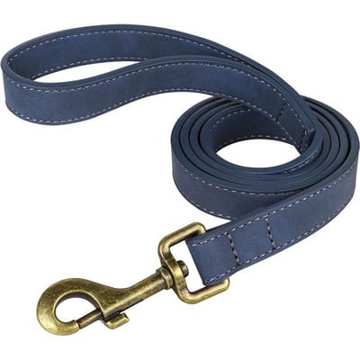 120cm PU Lederen Hondenriem Zacht Gevoerd Handvat Huisdier Wandelen Trainingslijnen voor Duitse Herder Golden Retriever Middelgrote Grote Honden 120 cm