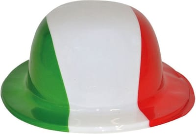 Italie bolhoed - plastic - volwassenen - Italiaanse vlag kleuren - supporter - hoeden