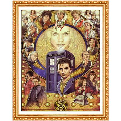 5D bricolage diamant peinture docteur Who film diamant peinture 3d point de croix strass peinture 20X30CM black