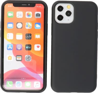 iPhone 11 Pro Hoesje - 2.0mm Dikke Fashion Telefoonhoesje Backcover - Siliconen Hoesje - Zwart