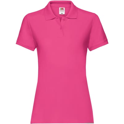 Fruit of the Loom Dames/Dames Premium Effen Poloshirt (Fuchsia)