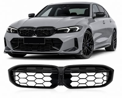 Nierengrille Geschikt voor BMW 3 Serie G20 G21 LCI (2022+) Diamant Grill Glanzend Zwart