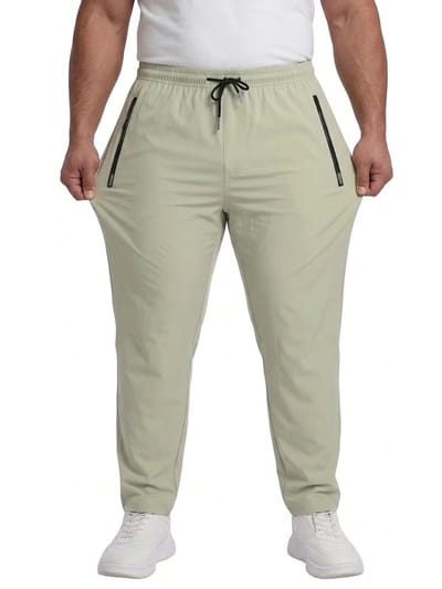 Lichtgroene fitness broek heren sport broek met rits zakken elastische tailleband trekkoord high stretch trainings broek lichtgewicht hardloop broek maat XXL