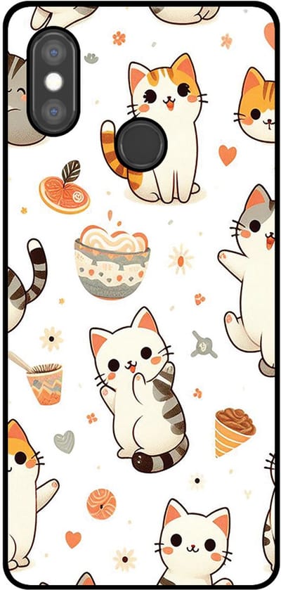 Smartphonica Telefoonhoesje Geschikt voor Xiaomi Mi 8 SE met katten opdruk - TPU backcover case cat design geschikt voor Xiaomi Mi 8 SE