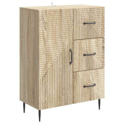 vidaXL - Dressoir - met - lade - Sonoma - Eiken - 66 - x - 34,5 - x - 89,5 - cm - Bewerkt - hout