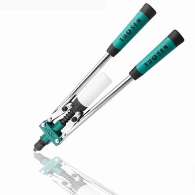 Klinknageltang Set - Blindklinknageltang - Bevestigen Materialen - Dubbele Hefboomwerking - 3 Mondstukken - Grijs