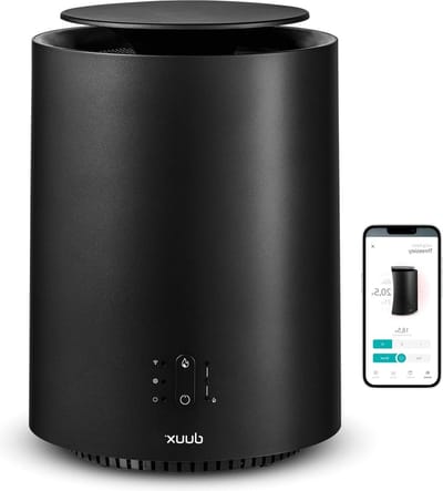 Heater Smart Elektrische Kachel 1800W Verwarming met Thermostaat App-Bediening Zwart - Oververhittingsbeveiliging