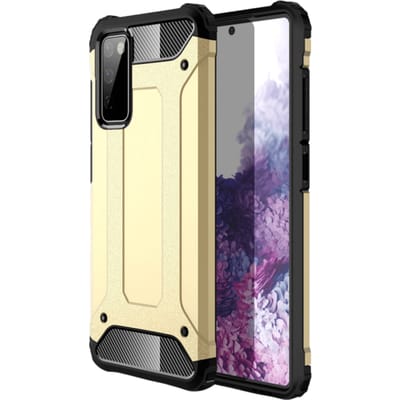 CaseBody Samsung Galaxy S20 Shockproof Hoesje Steel Armor Goud