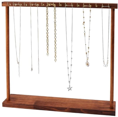 Dailygoods - Houten Halskettingen Displaystandaard met 18 Haken