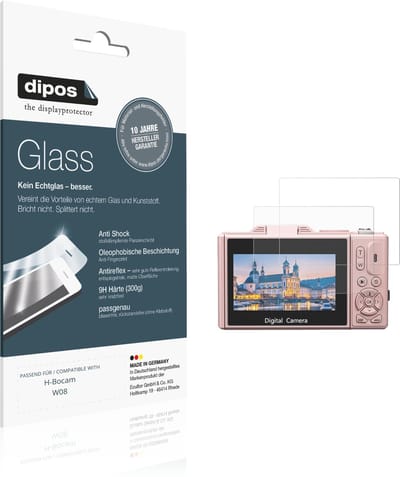 dipos – 2x Matte Pantserfolie geschikt voor H-Bocam W08 | 9H Screenprotector