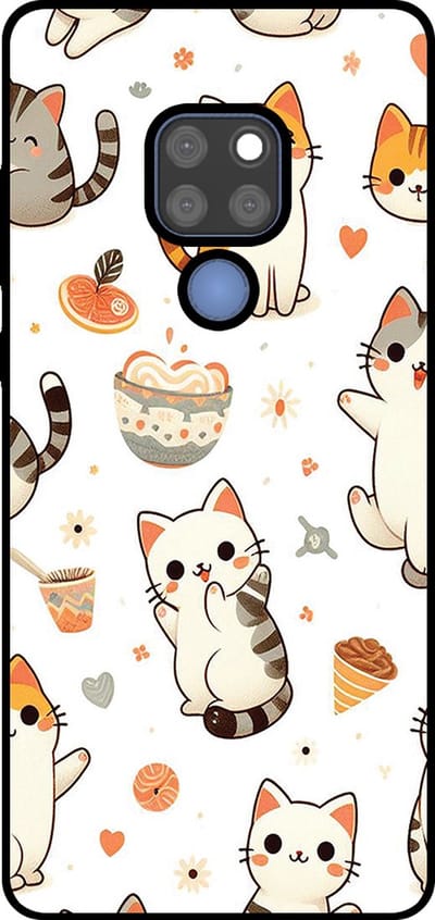 Smartphonica Telefoonhoesje Geschikt voor Huawei Mate 20 met katten opdruk - TPU backcover case cat design geschikt voor Huawei Mate 20