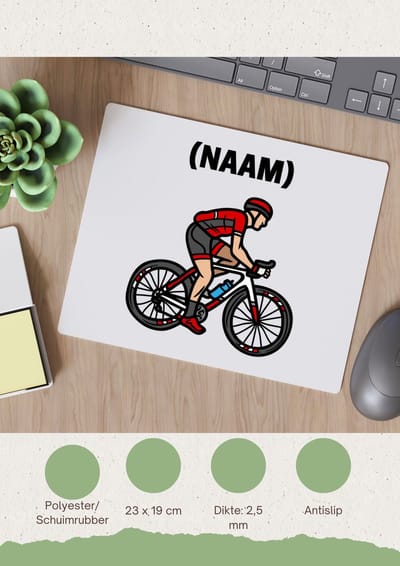 Akyol - wielren met eigen naam Muismat - Wielrennen - wielrenner - sport - 23 bij 19 cm