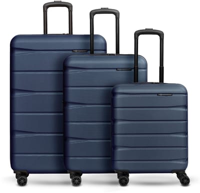 Franky Munich 4.0 4 wielen Kofferset 3-delig met uitbreidingsplooi - Harde bagage - TSA slot - dark blue dull