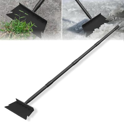 Vloerschraper met Verstelbare Steel 133 cm - Tuinschoffel - Sneeuwschuiver - Grasmatschraper - Randenschraper voor Schoonmaken en Tuinieren