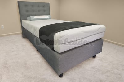 Boxspring 70x190 Incl. Pocketvering Matras. Memphis 1-pers.