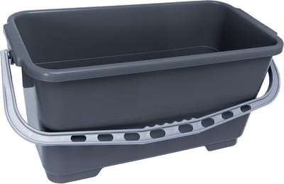 Vensterreinigingsemmer - Schoonmaakemmer - Ramen Zemen - Met Ophanghaken - 13 Liter - Grijs