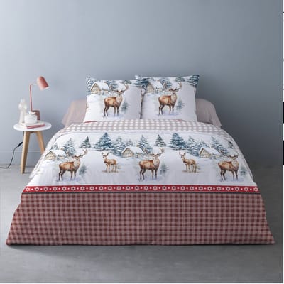 Luxe Katoen Flanel dekbedovertrek Aspen Rouge - 240x220
