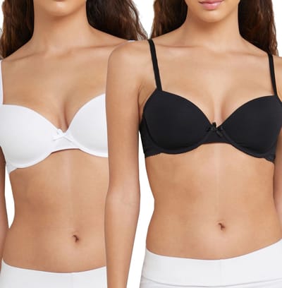 Dorina BH's 2-Pack - Katoen - Lila - 80 - Wit