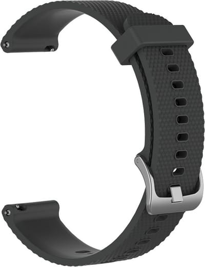 Siliconen bandje - geschikt voor Polar Vantage M / M2 / V3 / Grit X (Pro) en Samsung Galaxy Watch 3 45mm / Galaxy Watch 46mm / Gear S3 Classic & Frontier - donkergrijs