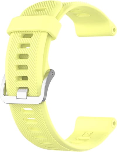 Siliconen bandje - geschikt voor Garmin Forerunner 935 / 945 / 955 / 965 / 745 / 970 - geel