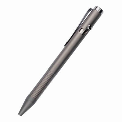 Dailygoods- Balpen Titaniumlegering - Intrekbare Balpen - Antislip Groeven - Praktische Clip - Corrosiebestendig - Nauwkeurig Schrijven - Schrijfgerei