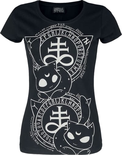 Heartless Dames Tshirt -L- CAT CRAFT Zwart