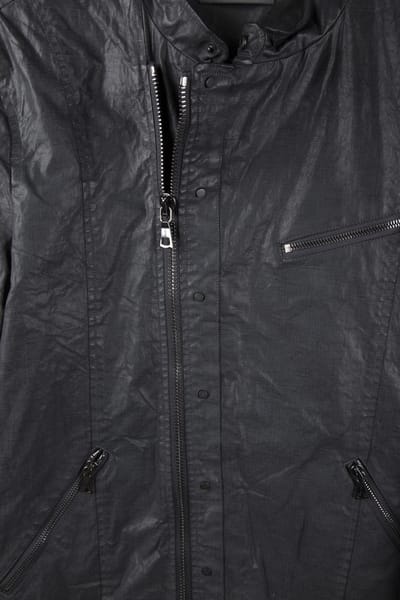 John Varvatos Slim Fit Asymmetric Snap/ Seal Grey Größe: 46 | Lederjacken Outlet | Herren | Grau