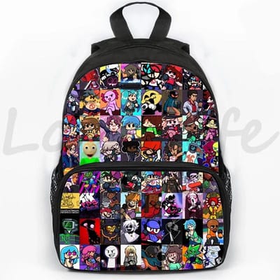 Fnf Game Friday Night Funkin Rugzak voor Jongens Meisjes 3D Anime Schoolrugzakken Kinderen Boekentas 16 Inch Reizen Mochila Rugzakken