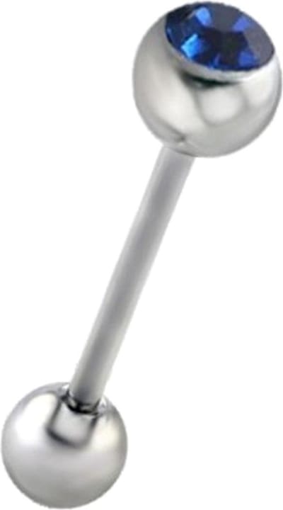 Fako Bijoux® - Tongpiercing - Kristal - Donkerblauw