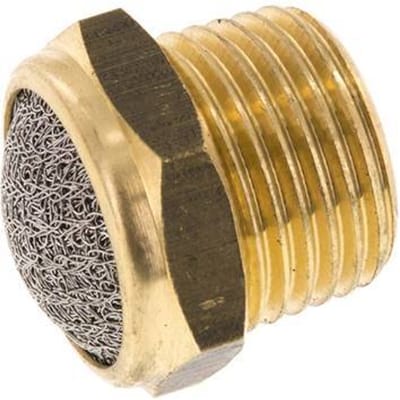 NPT 1/2'' Messing Compacte Pneumatische Geluiddemper 1.4301 Draadgaas [2 Stuks]